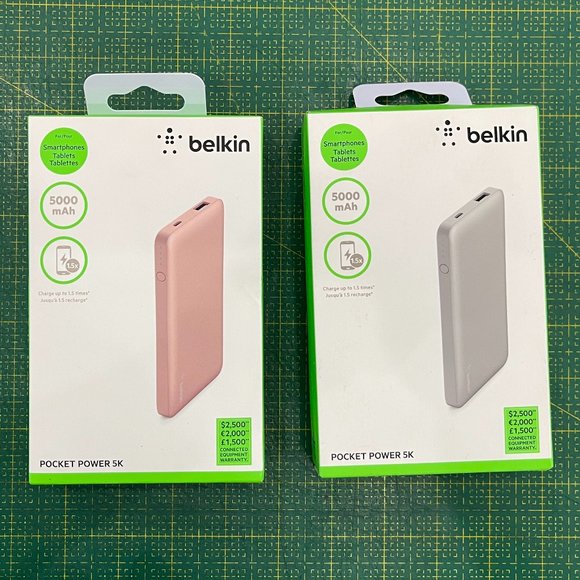 ROSE GOLD belkin 5000mAh Pocket Power 5K Portable Power Bank - Picture 7 of 10